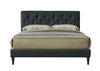 Queen Sized Tufted Bed With USB - Black