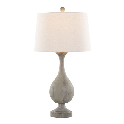 Cipolla - Poly Farmhouse Table Lamp (Set of 2) - Acid Dusty Poly / Antique Soft Brass / Natural