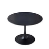 Tulip Table Mid-Century Dining Table For 4-6 People With Round MDF Table Top, Pedestal Dining Table, End Table Leisure Coffee Table - Black
