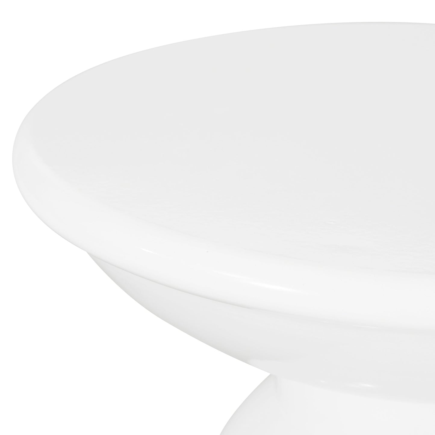 Outdoor, Metal End Table Large - White