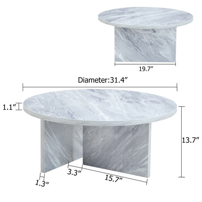 A Multi Style Decor Friendly Round Coffee Table, Featuring Modern Minimalism And Nordic Flair - White