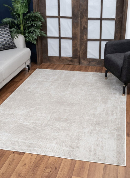 Elegance - 7'10" X 10'3" Area Rug Polyester - Ivory