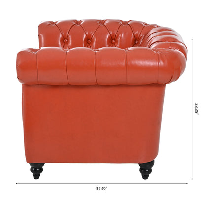 1 Seater Sofa For Living Room - Orange