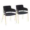 Napoli - Contemporary Chair (Set of 2) - Gold / Black