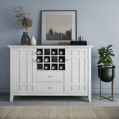 Bedford - Sideboard Buffet And Wine Rack - White