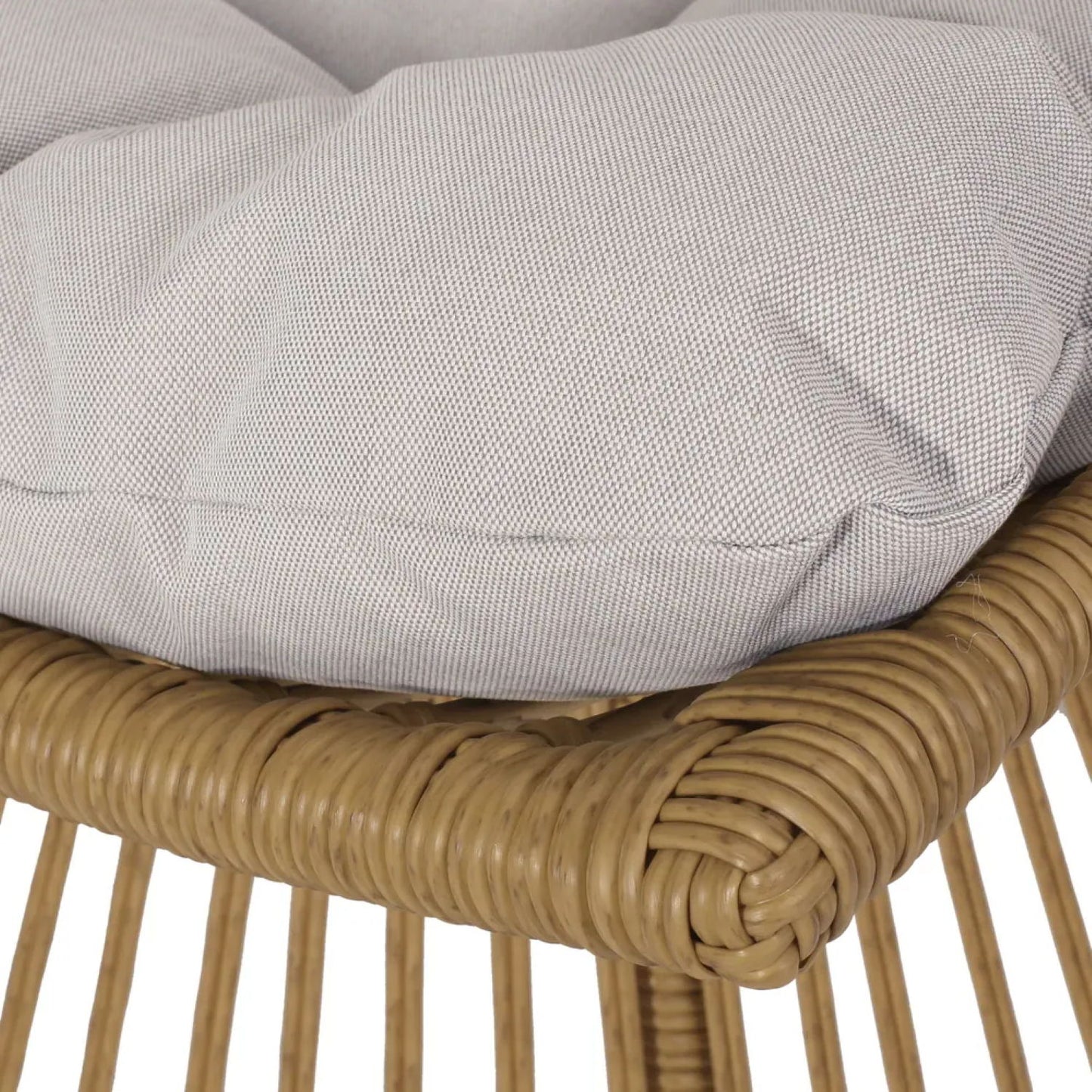 Elaine - Chair & Side Table - Light Brown