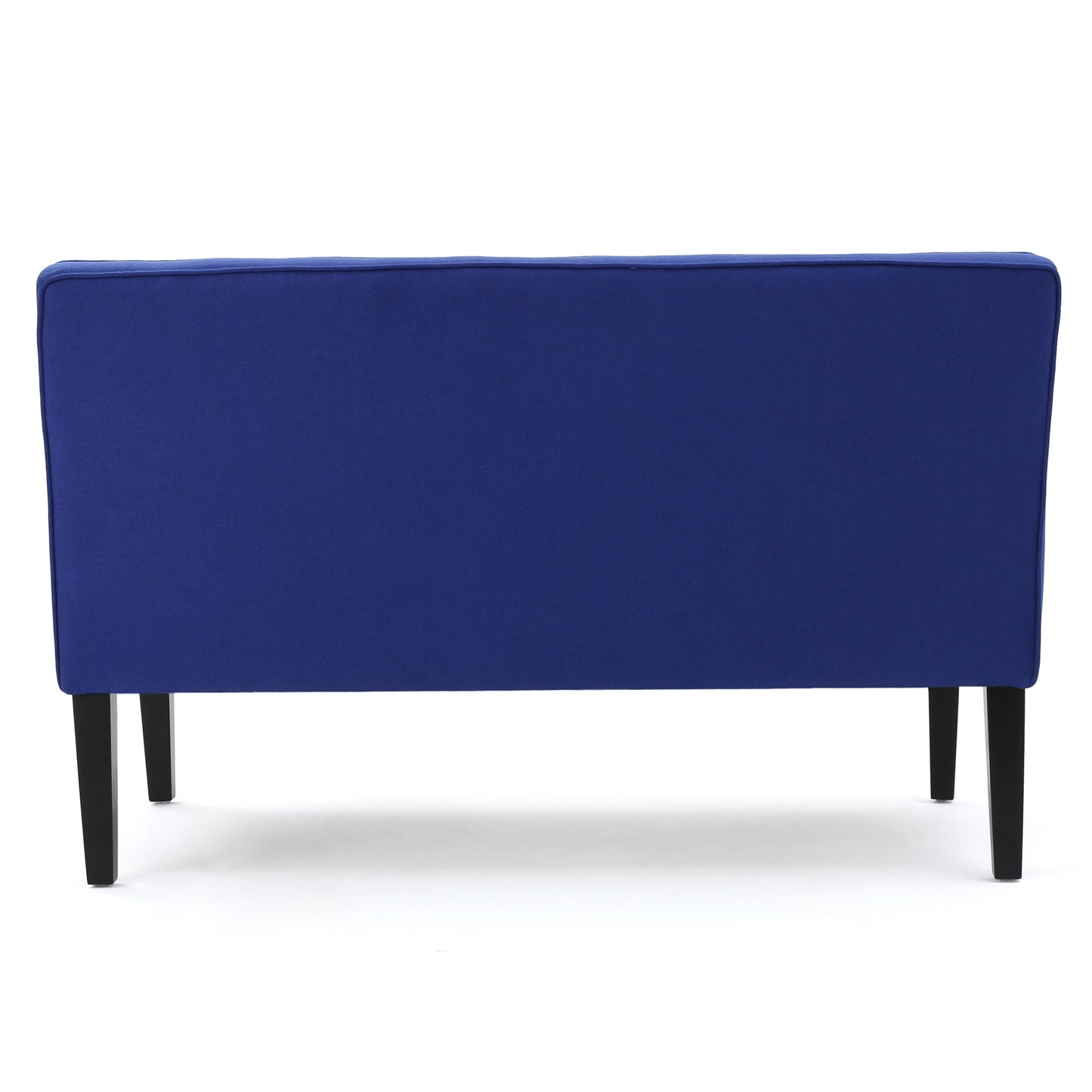 Contemporary Loveseat With Upholstered Fabric And Birch Wood Legs - Navy Blue