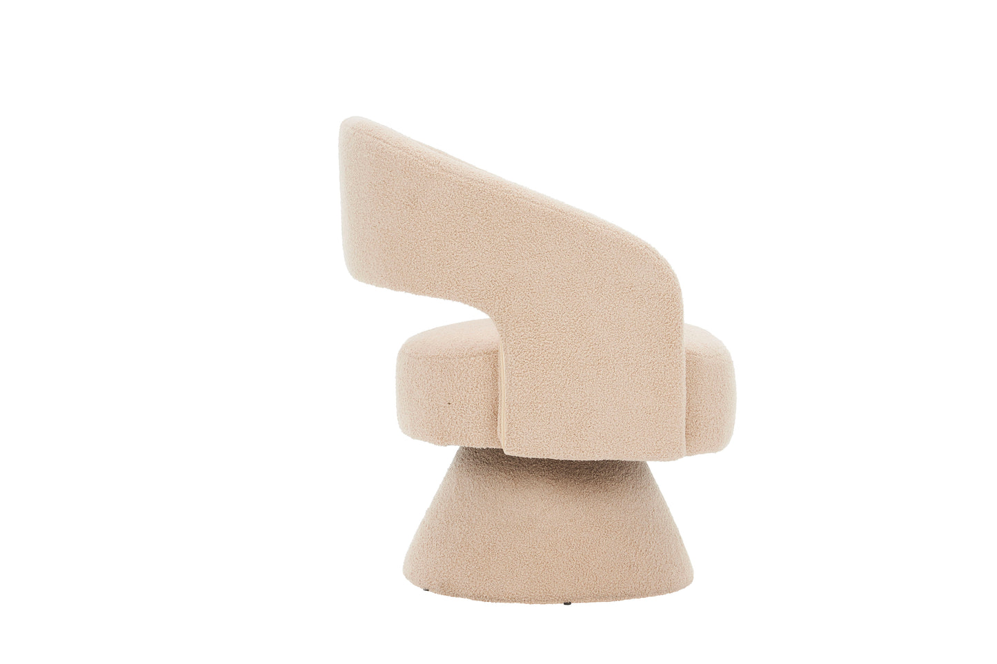 Swivel Accent Chair Armchair, Round Barrel Chair For Living Room Bedroom - Cream