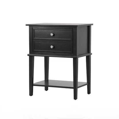 Vibrant Contemporary Nightstand - Black