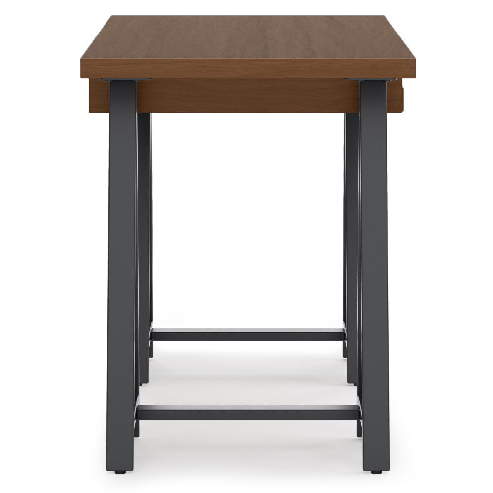 Sawhorse - Solid Walnut Veneer And Small Desk - Dark Brown