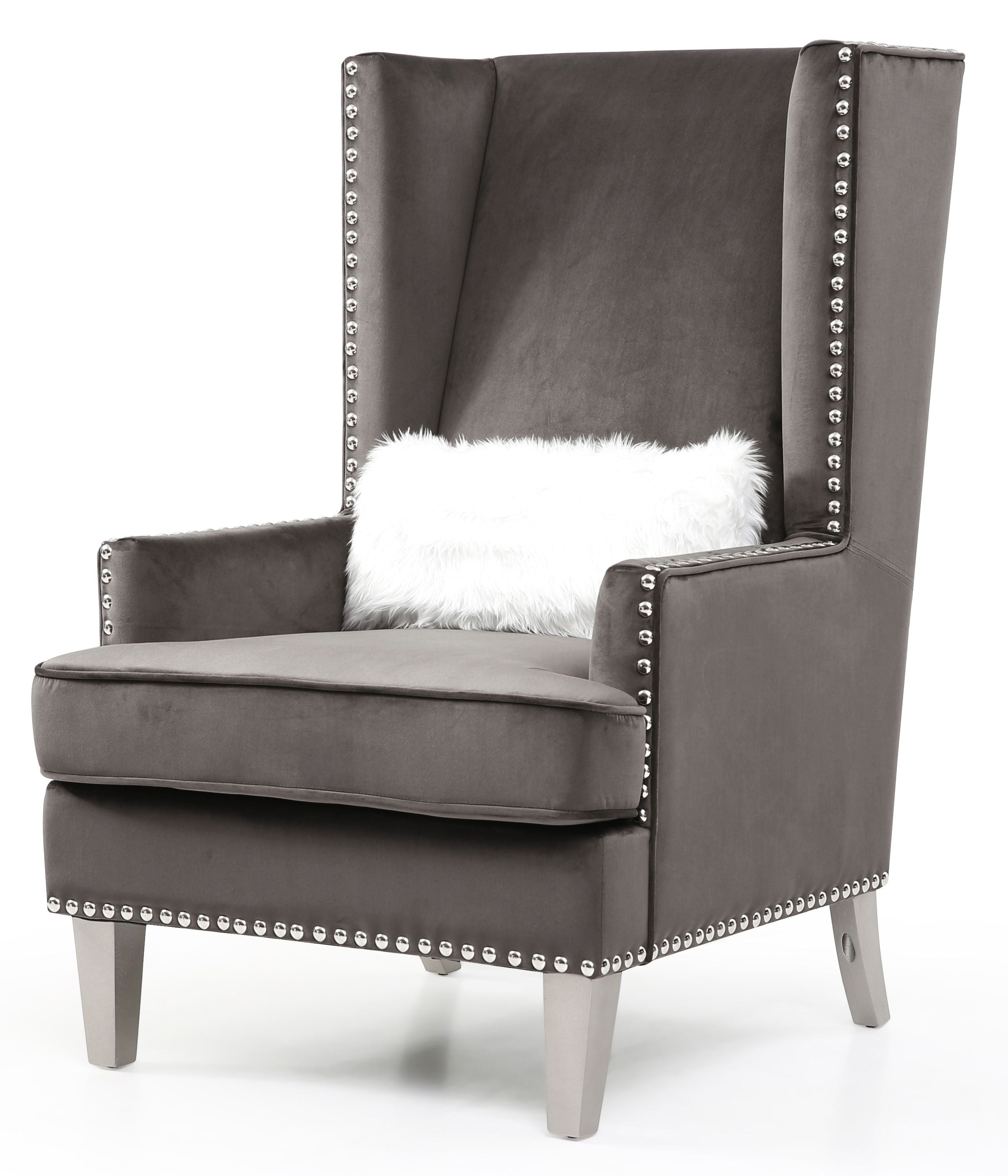Elegant Traditional Armchair - Dark Gray