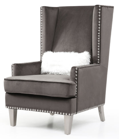 Elegant Traditional Armchair - Dark Gray