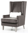 Elegant Traditional Armchair - Dark Gray