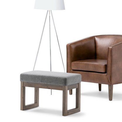 Milltown - Footstool Small Ottoman Bench - Gray