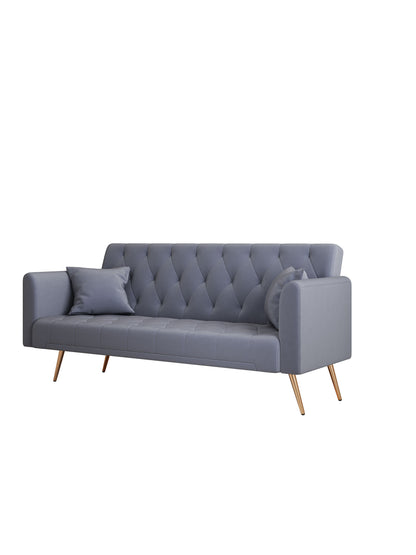 Convertible Double Folding Living Room Sofa Bed - Gray