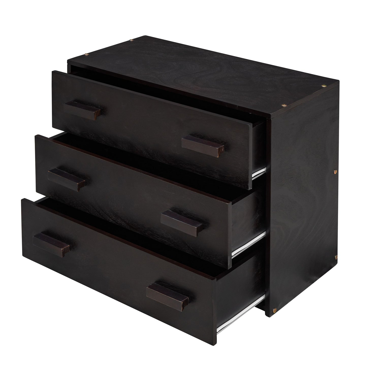 Twin Size Loft Bed With Cabinet And Shelf - Espresso