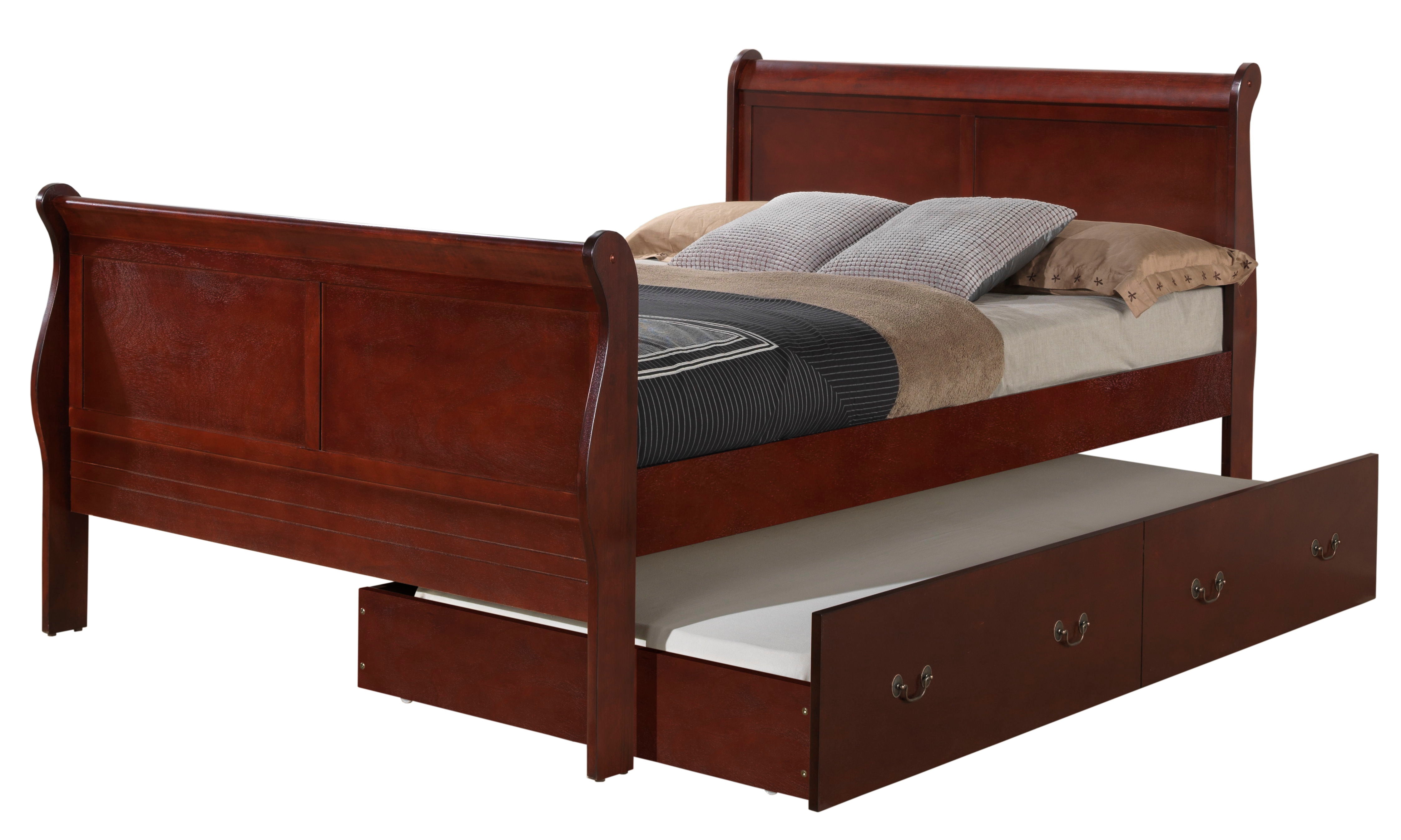 Full Trundle Bed For Comfort Elegant - Cherry