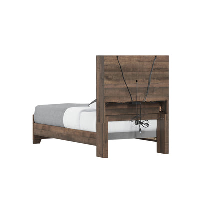 Plinz - Twin Bookcase Bed - Brown