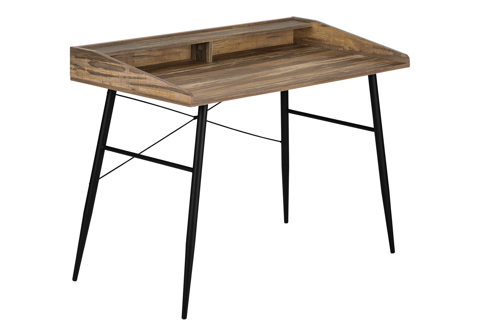 Computer Desk For Home Office, Laptop, Storage Shelves, Versatile Placement - Brown
