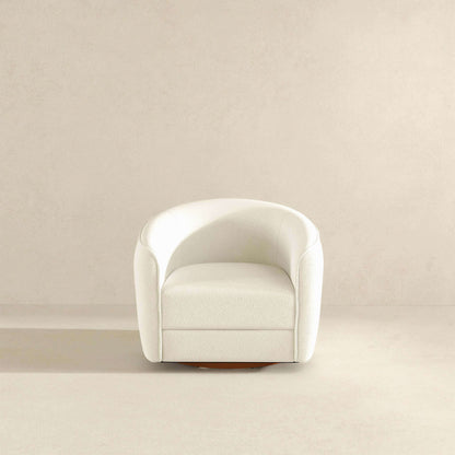 Elise - Mid-Century Modern Swivel Chair - White