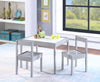 Gibson - 3-Piece Dry Erase Kids Table & Two Chair Set - Gray