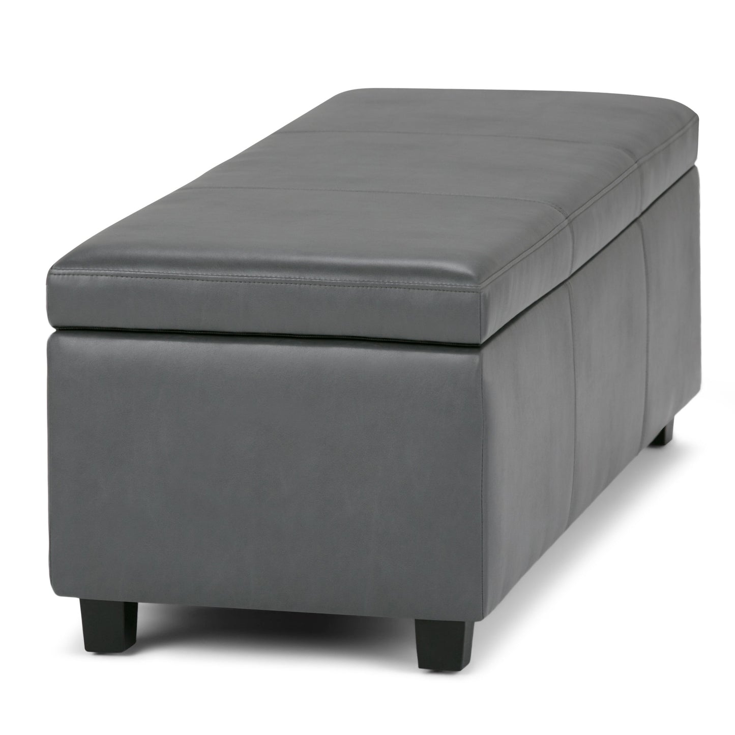 Avalon - Storage Ottoman Bench - Stone Gray