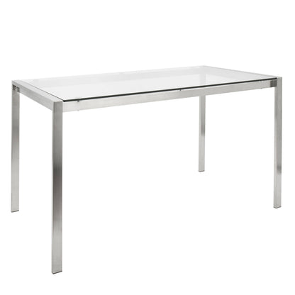 Fuji Foster - Contemporary Dining Set l, Glass 5 Piece - White
