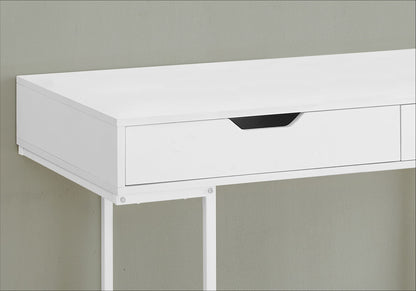 Computer Desk For Home Office, Laptop, Storage Drawers, Versatile Placement - White