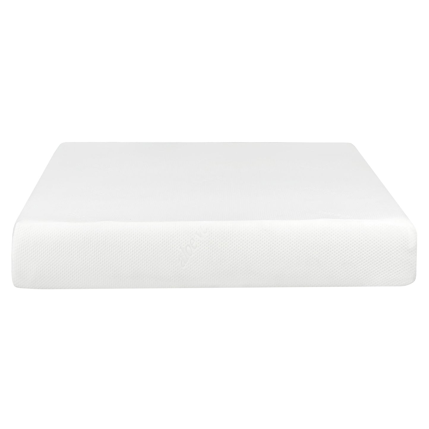 10" Plush Gel Memory Foam Mattress For California King Bed With Cooling Technology Aloe Vera Cover - White