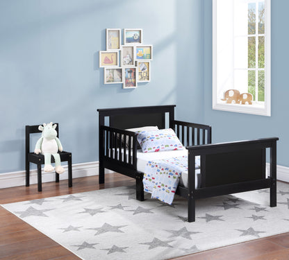 Connelly - Reversible Panel Toddler Bed - Black / Vintage Walnut