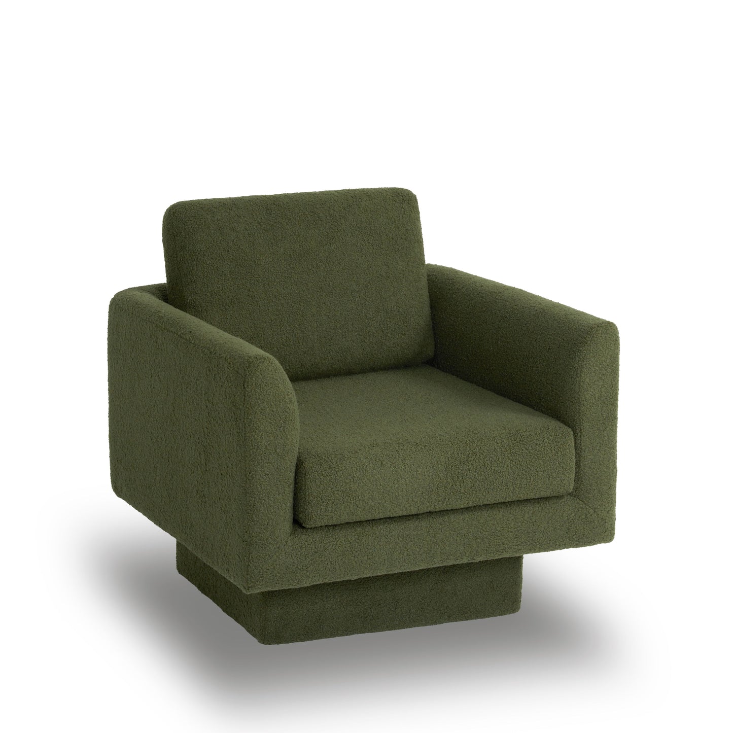 360ÔøΩÔøΩÔøΩÔøΩÔøΩÔøΩÔøΩÔøΩÔøΩÔøΩÔøΩÔøΩÔøΩÔøΩÔøΩ Modern Swivel Accent Chair Round Armchair, Thick Padded Single Lounge Sofa Upholstered Comfy - Green