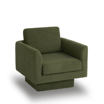 360ÔøΩÔøΩÔøΩÔøΩÔøΩÔøΩÔøΩÔøΩÔøΩÔøΩÔøΩÔøΩÔøΩÔøΩÔøΩ Modern Swivel Accent Chair Round Armchair, Thick Padded Single Lounge Sofa Upholstered Comfy - Green
