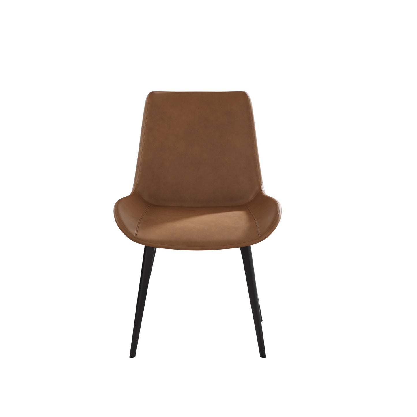 Modern Dining Chair Living Room Metal Leg Dining Chair (Set of 2) - Brown