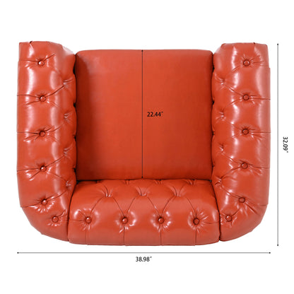 1 Seater Sofa For Living Room - Orange