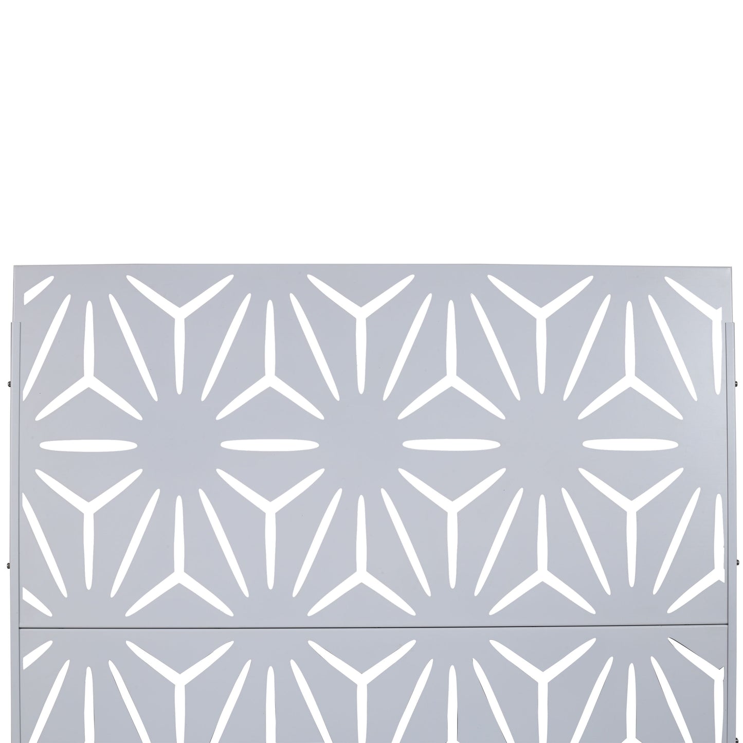 Outdoor & Indoor Metal Privacy Screen, Freestanding Decorative Panels For Deck, Balcony, Patio, Lawn, And Garden - White