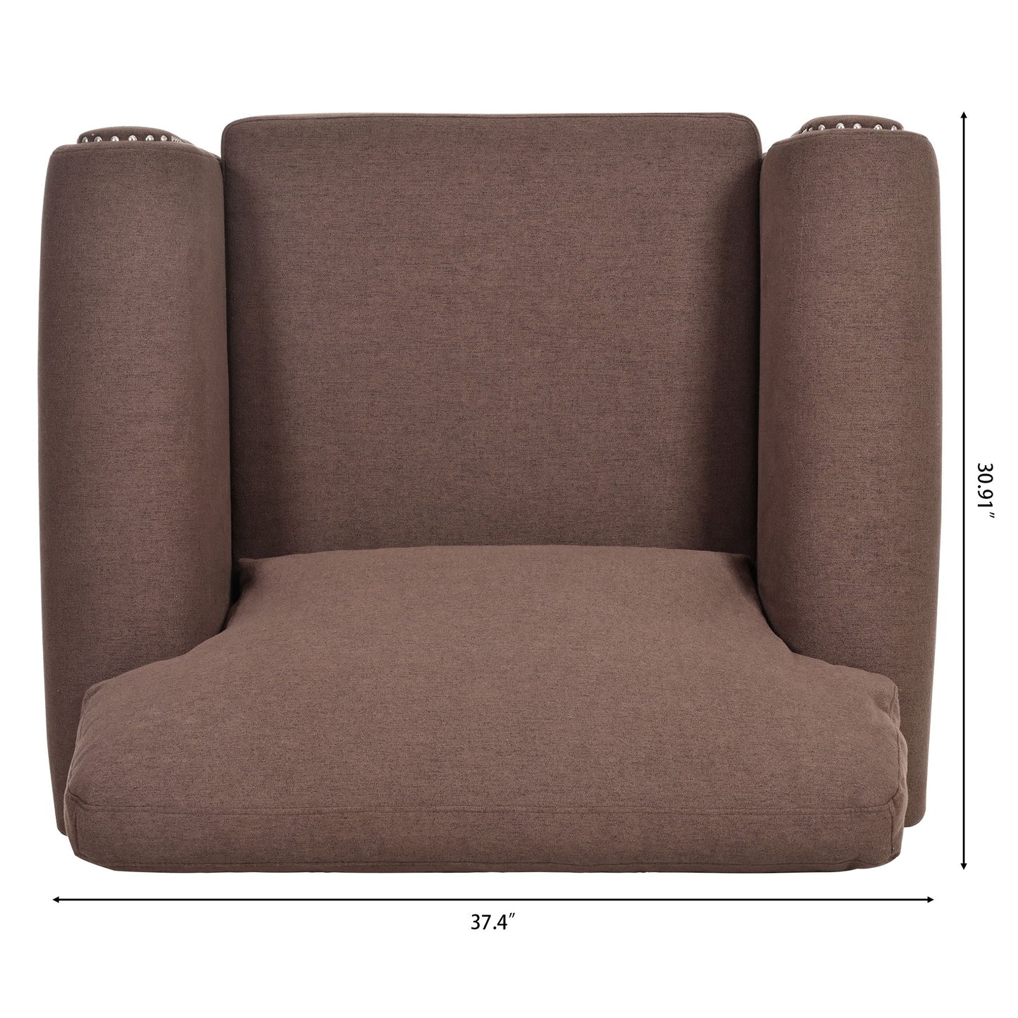 37.4" 1 Seater Sofa - Brown