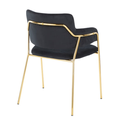 Napoli - Contemporary Chair (Set of 2) - Gold / Black