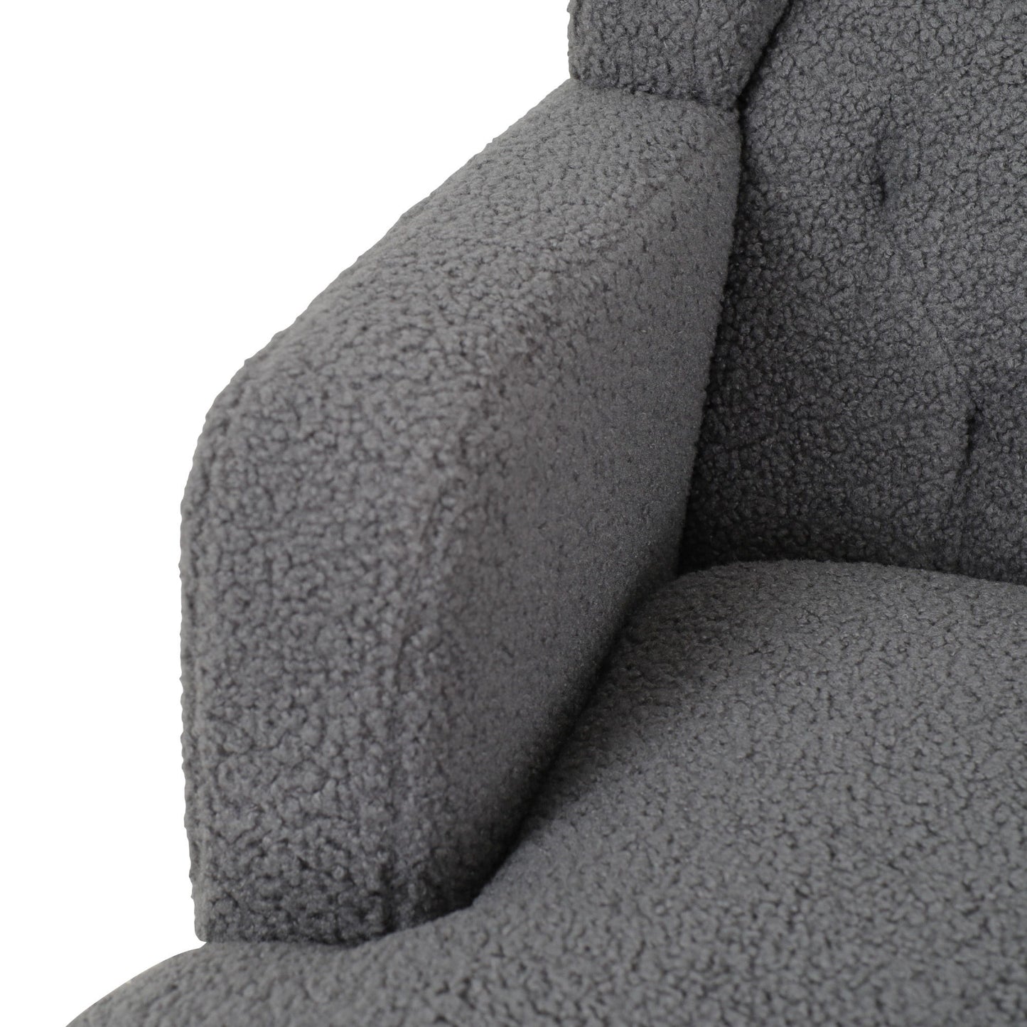 Upholstered Accent Chair Tufted Armchair For Living Room - Dark Gray