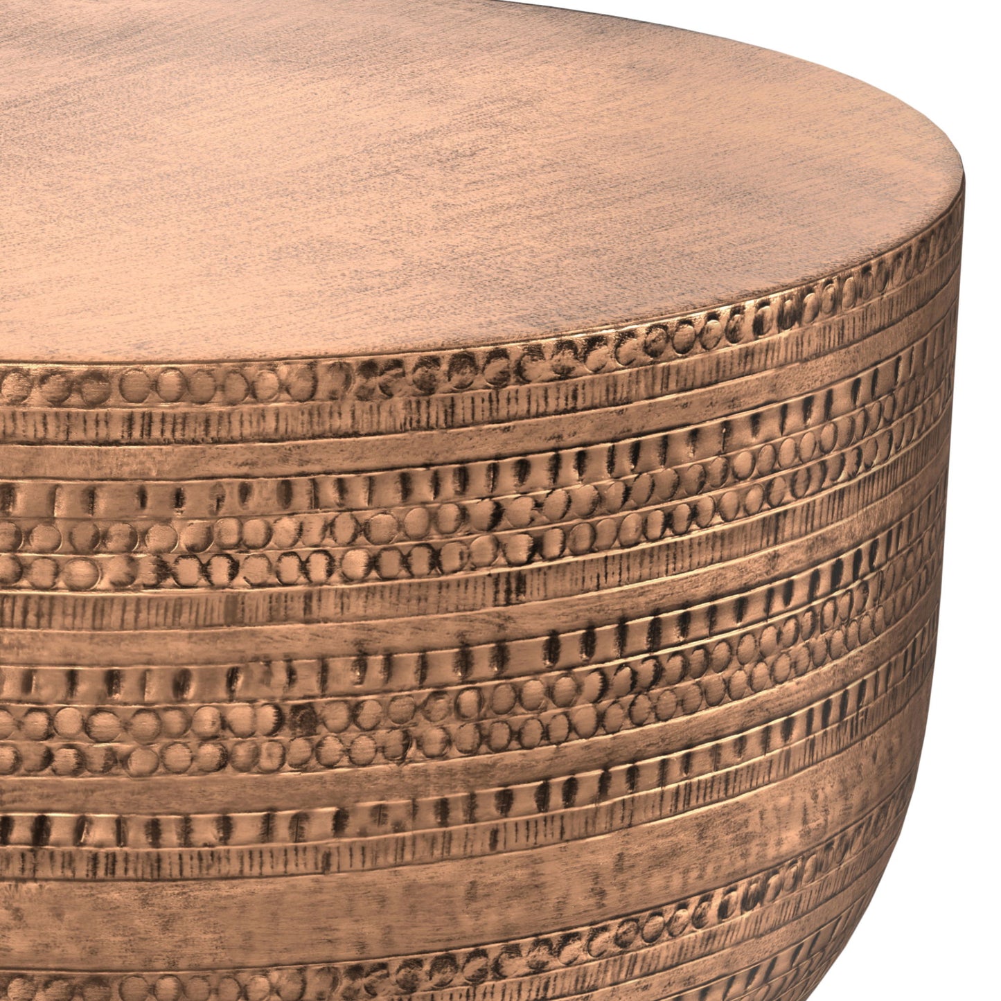 Johnsen - Metal Coffee Table - Antique Copper