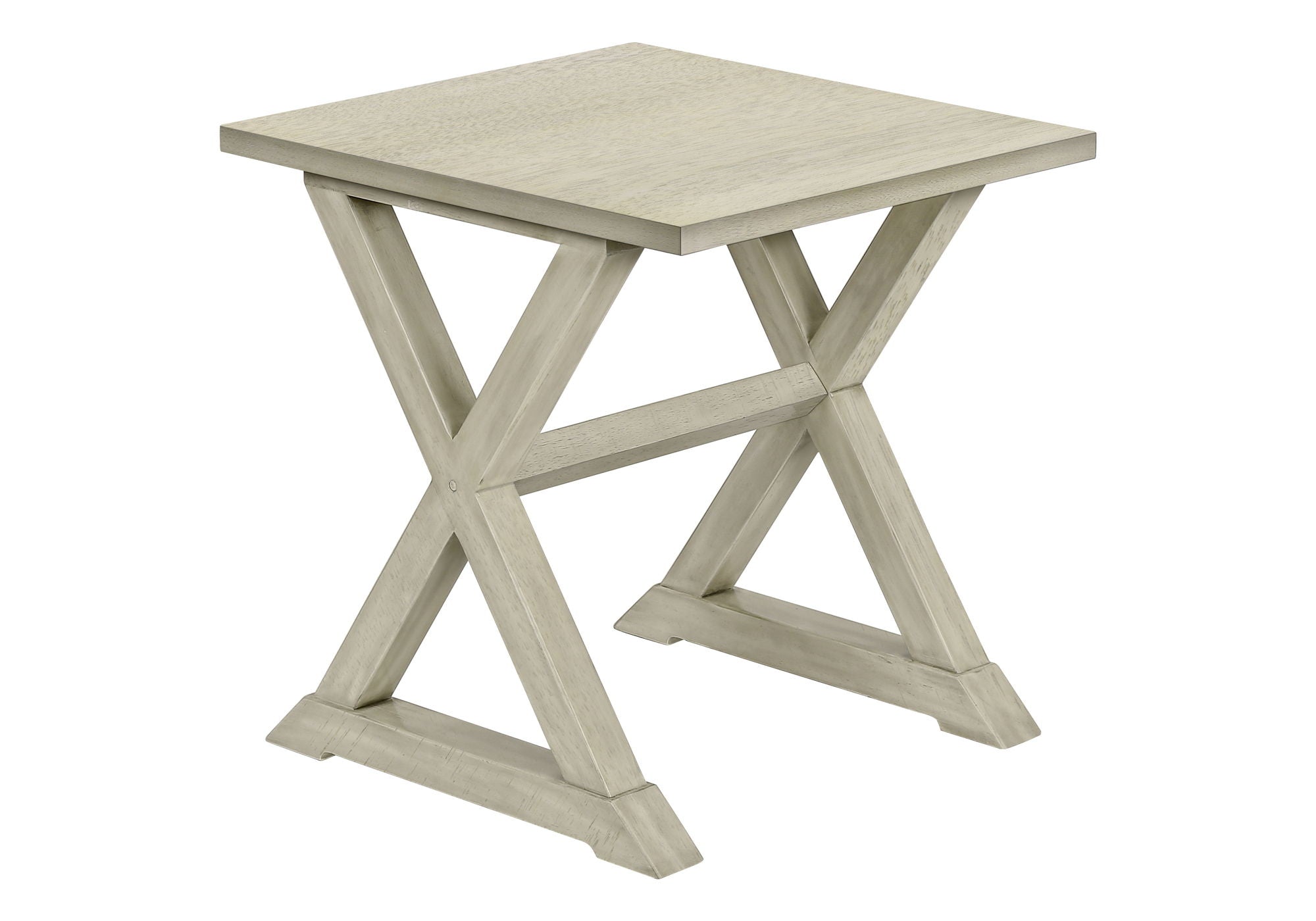 Accent End Table, Square, Transitional - White
