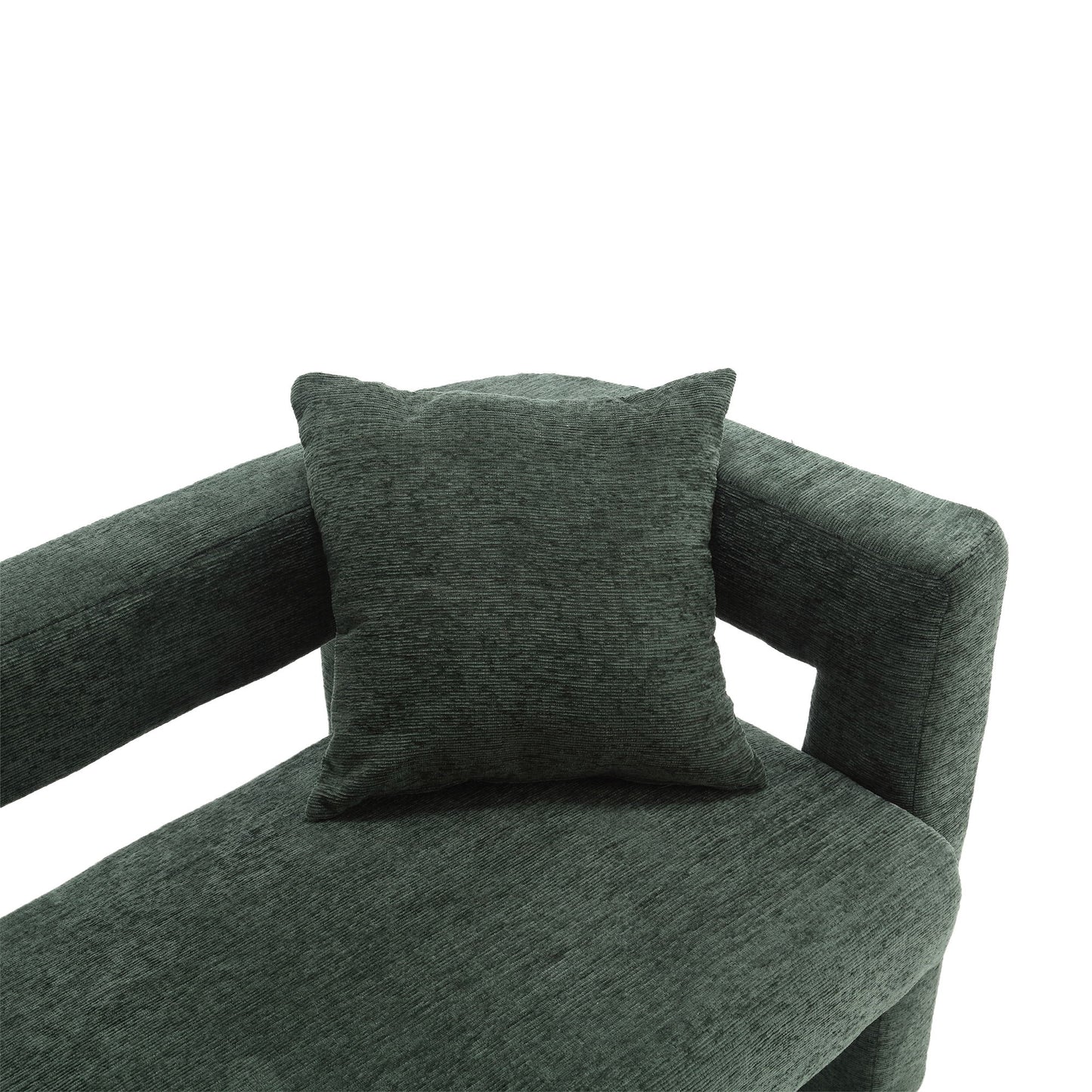 Modern Loveseat Sofa, Comfy Upholstered 2 Seater - Emerald