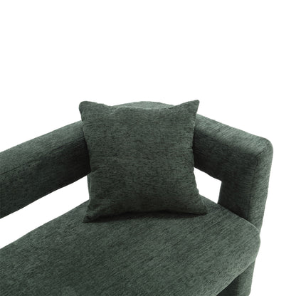 Modern Loveseat Sofa, Comfy Upholstered 2 Seater - Emerald