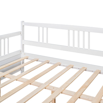 Full Size Daybed With Support Legs - White