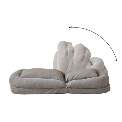 Triple Fold Down Metal Gray Sofa - Gray