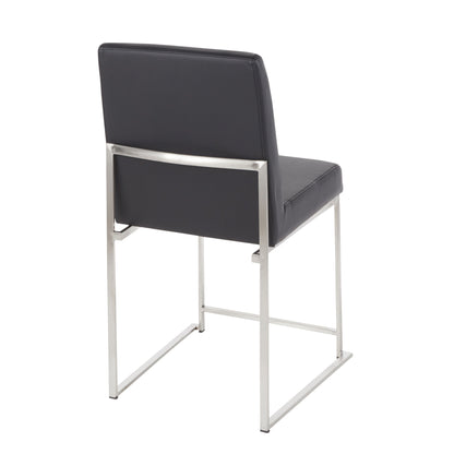 Fuji - Contemporary, High Back Dining Chair (Set of 2) - Black